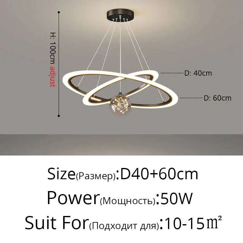 Crystal Ring Pendant Chandelier