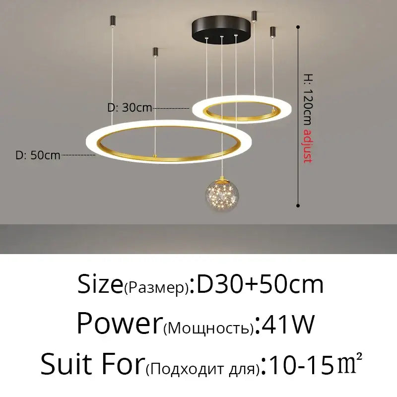 Crystal Ring Pendant Chandelier