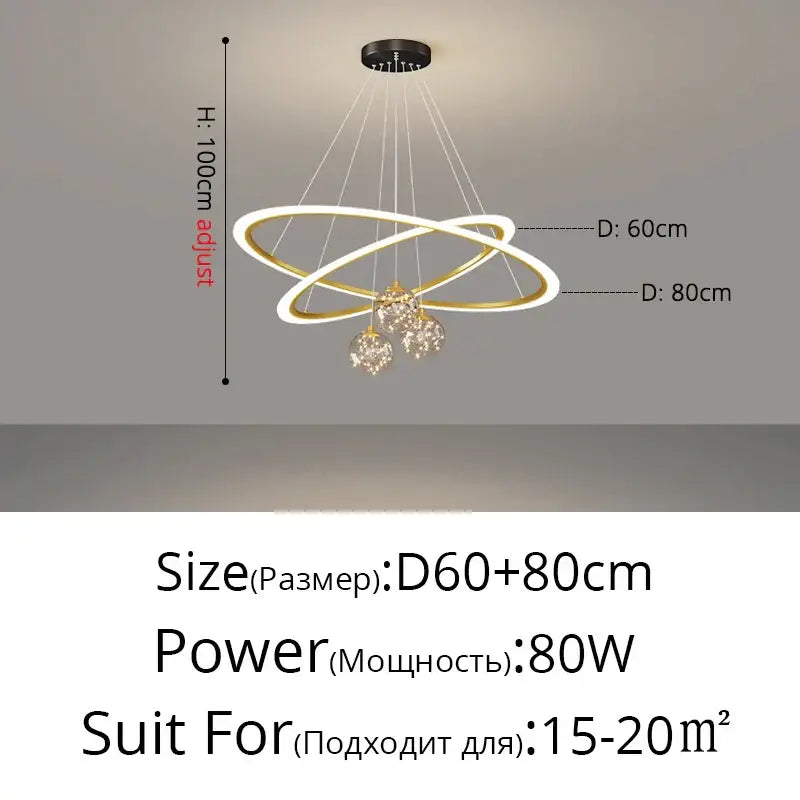 Crystal Ring Pendant Chandelier