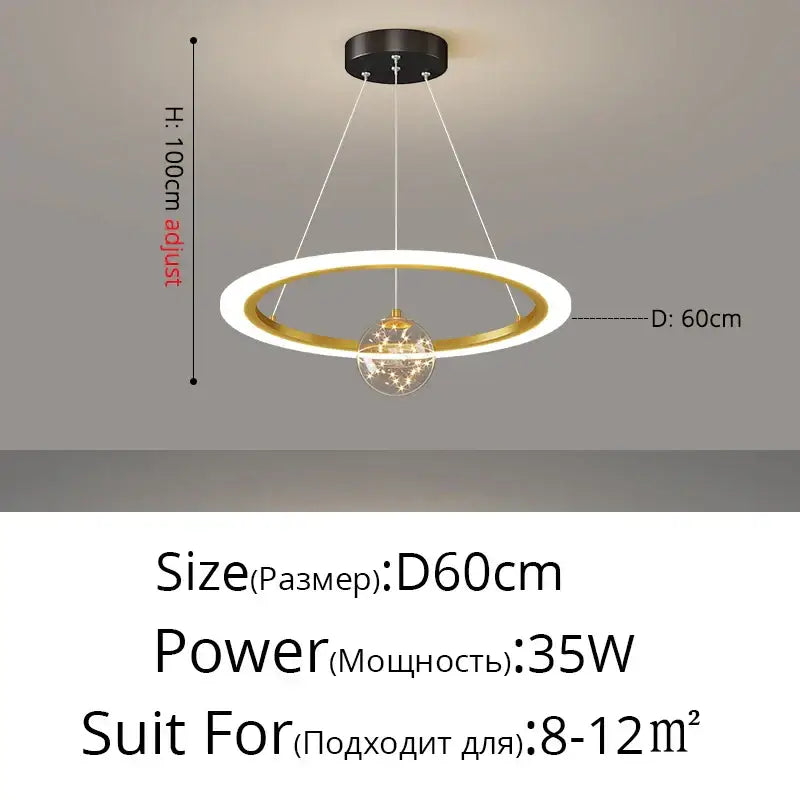 Crystal Ring Pendant Chandelier