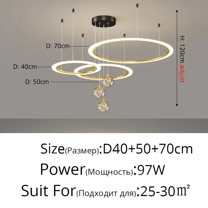 Crystal Ring Pendant Chandelier