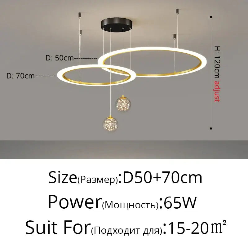 Crystal Ring Pendant Chandelier