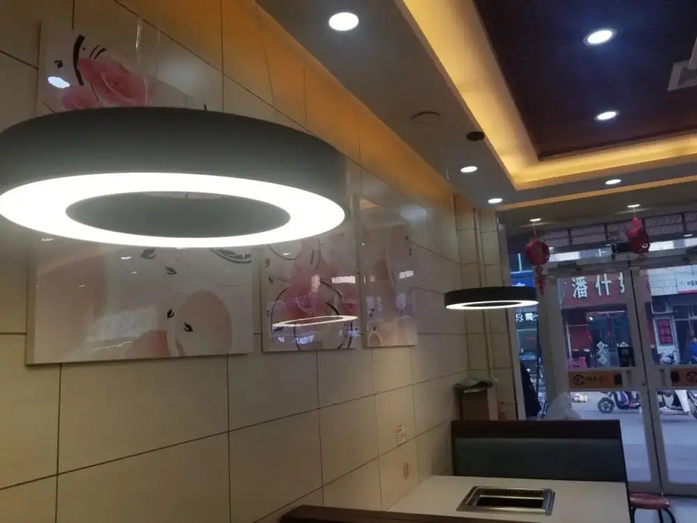Gold Circular Pendant Light