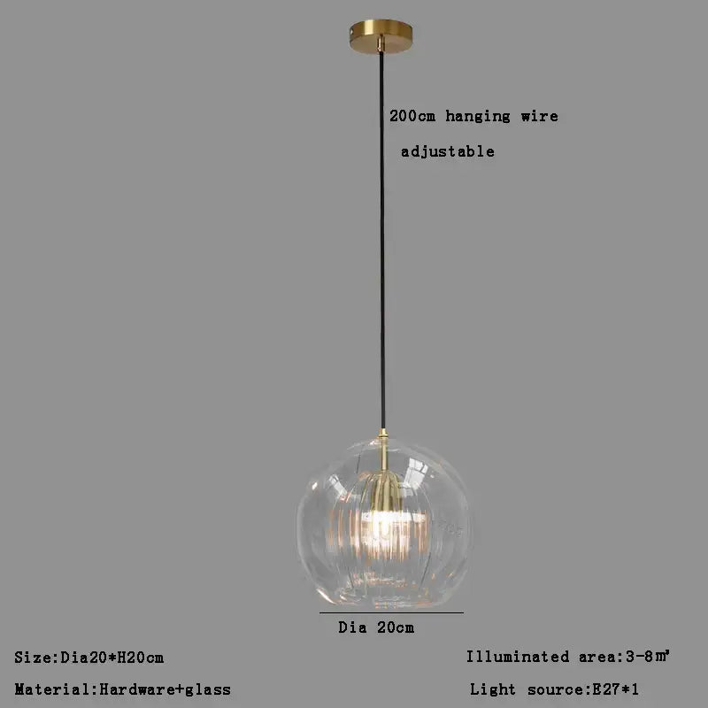 Glass Ball Dining Pendant