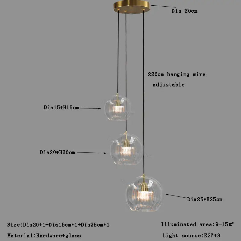 Glass Ball Dining Pendant