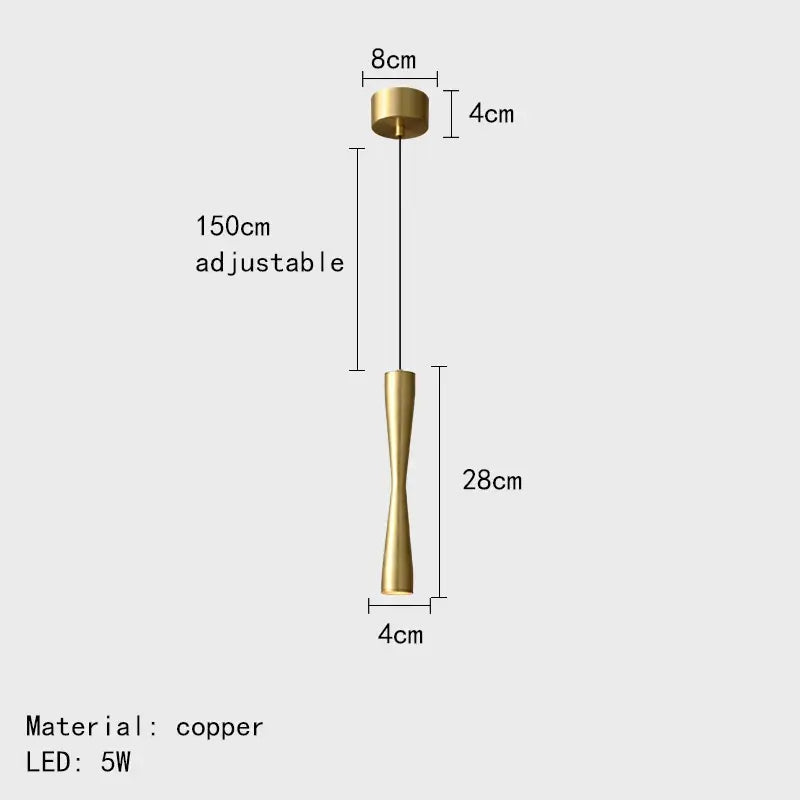 Copper Black Pendant Light
