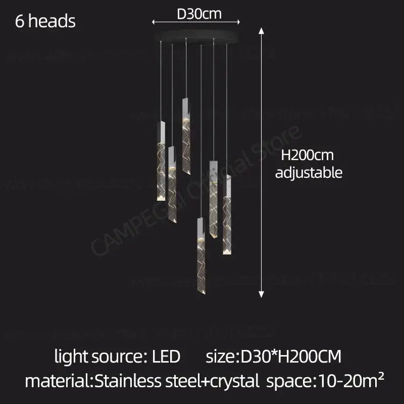 Crystal Chrome LED Chandelier