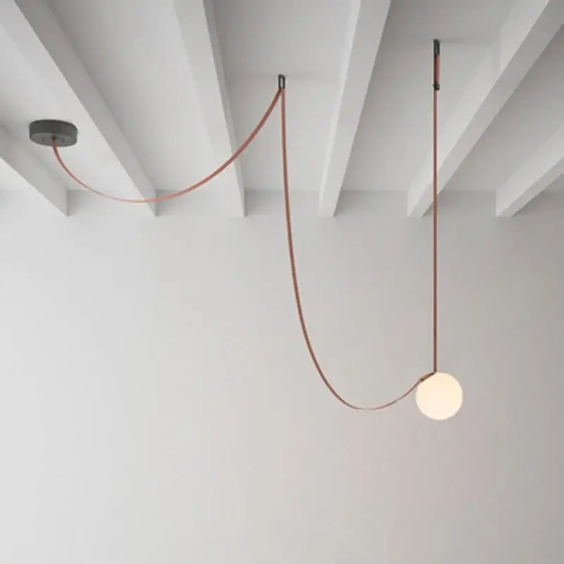 Frosted Glass Ball Pendant with Multi-Head Design