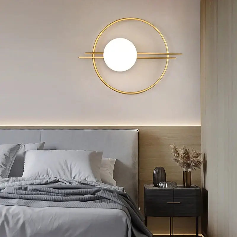 Brass Glass LED Wall Lamp