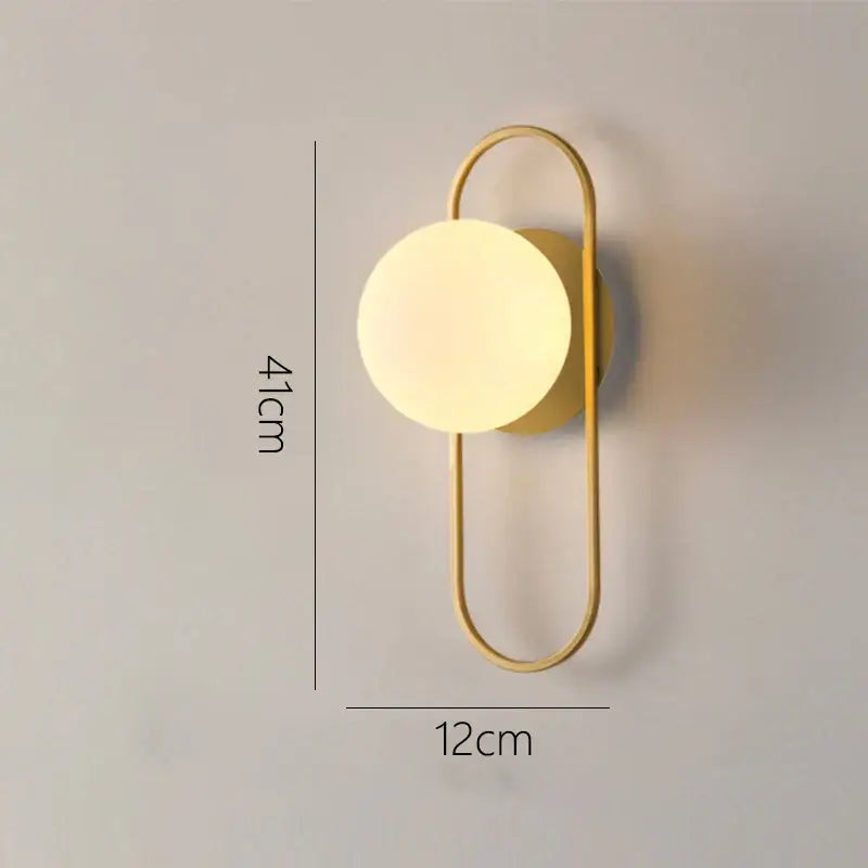 Brass Glass LED Wall Lamp