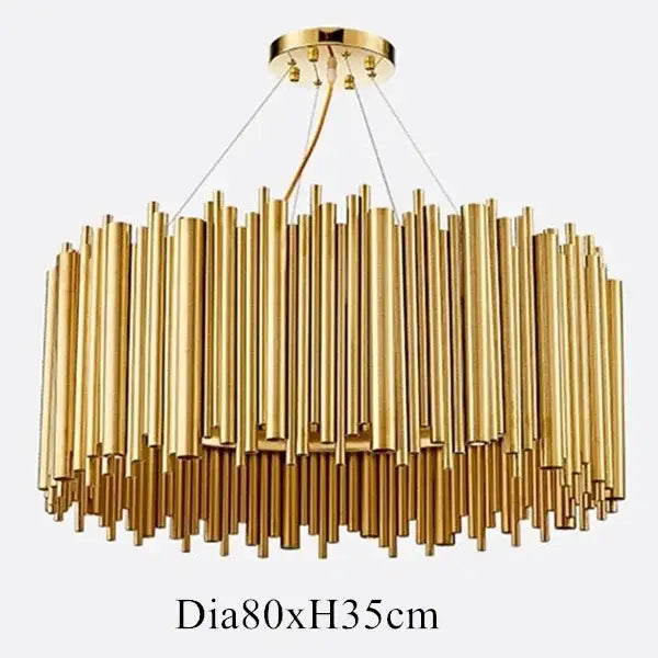 Gold Oval Chandelier Lamp
