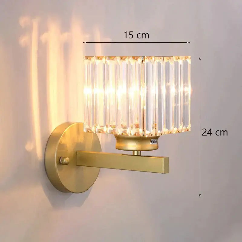 Gold Crystal Wall Lamp