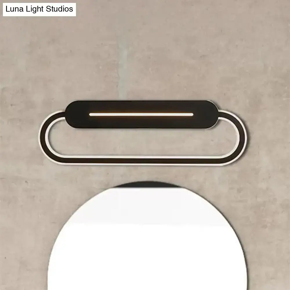 Black Oval LED Sconce