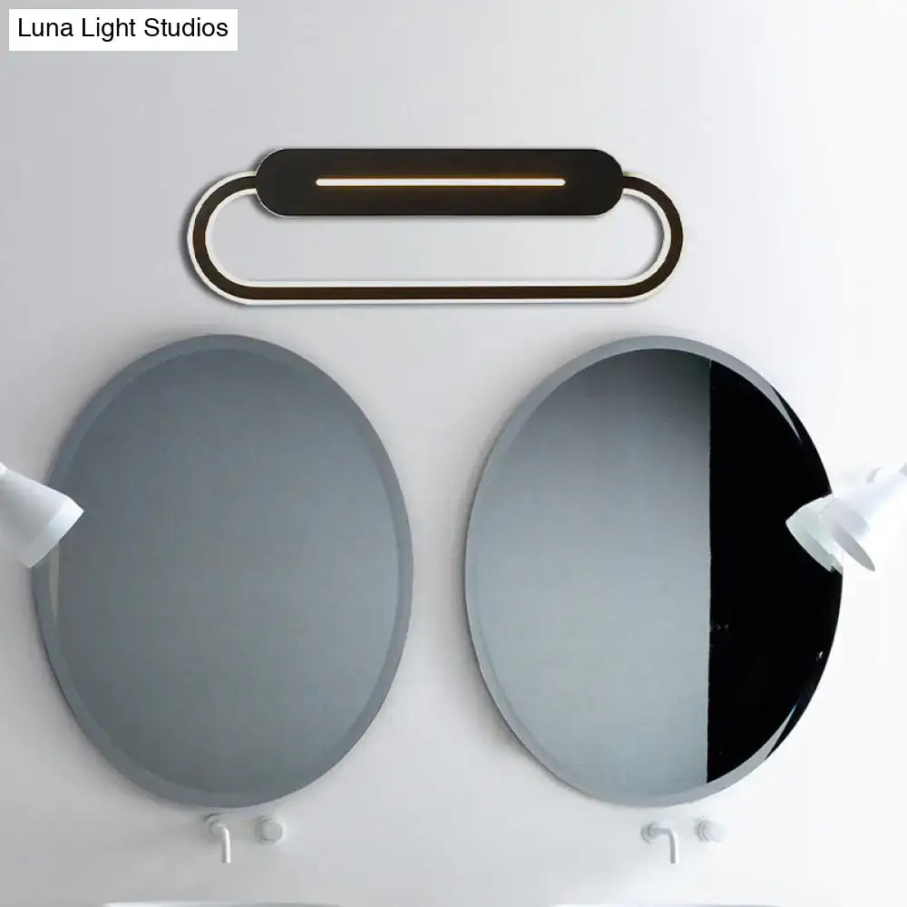 Black Oval LED Sconce