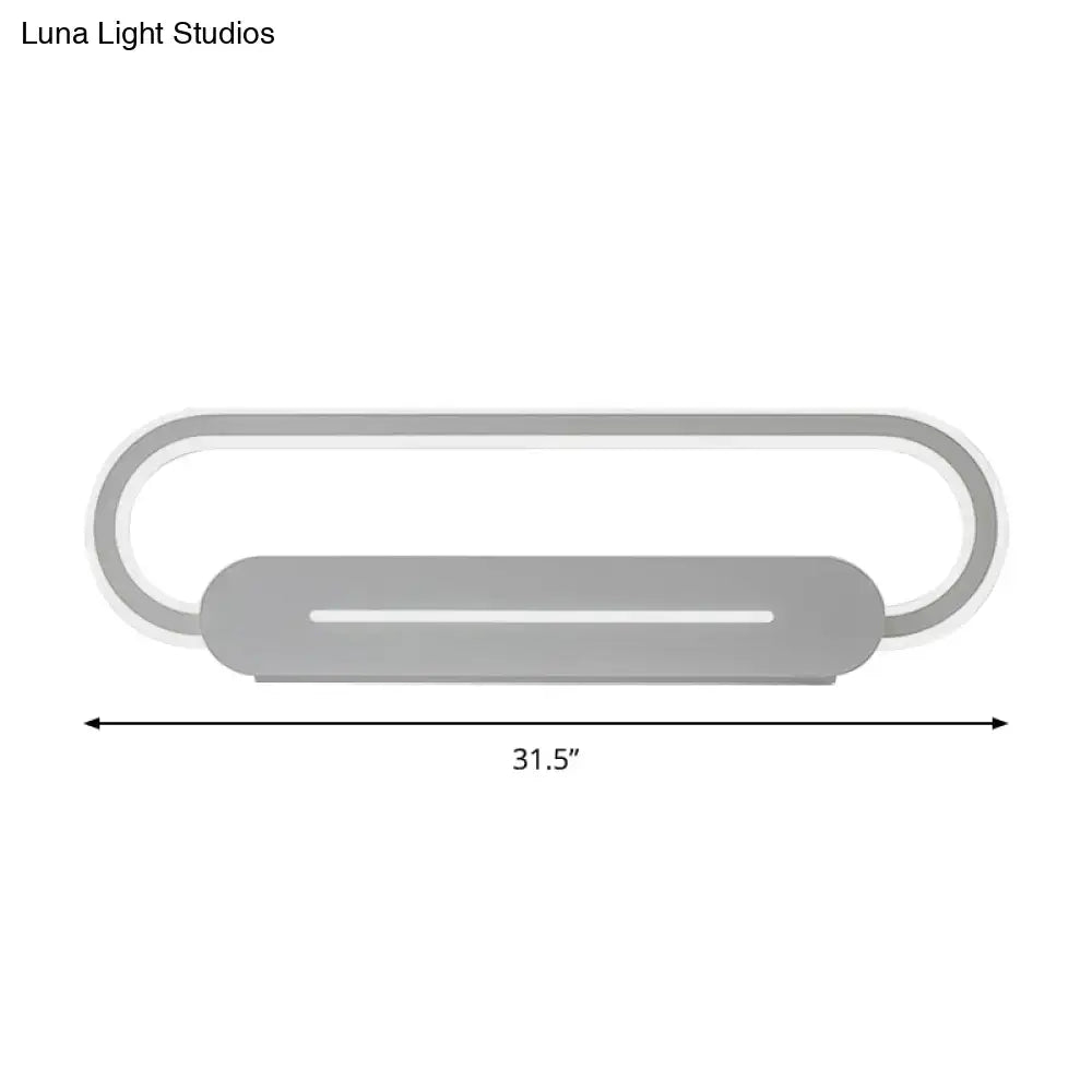 Black Oval LED Sconce