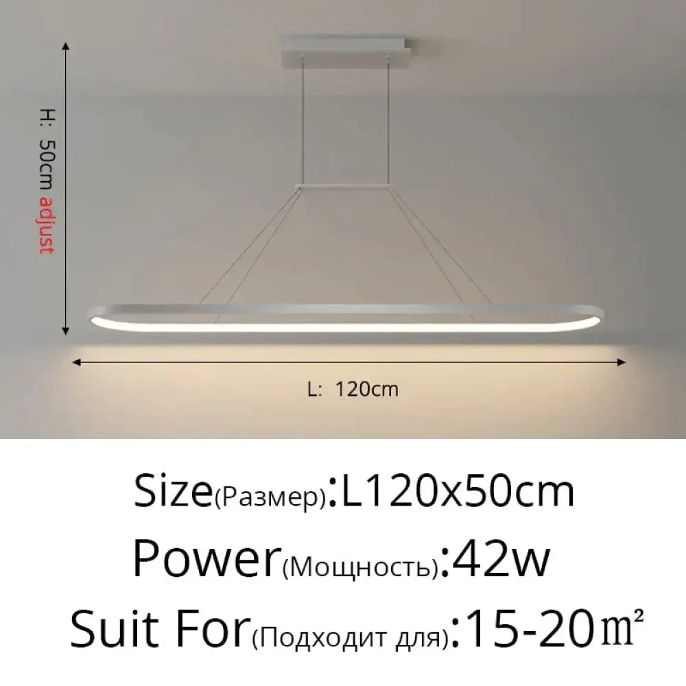 Gold LED Bar Dimmable Remote Pendant Light