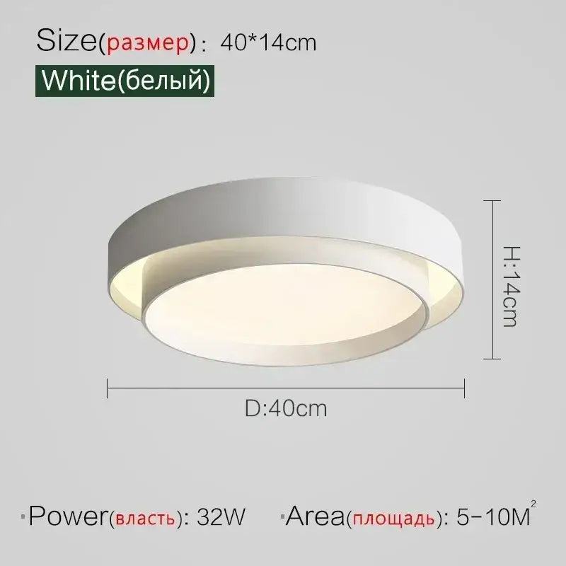 White Black Ceiling Light