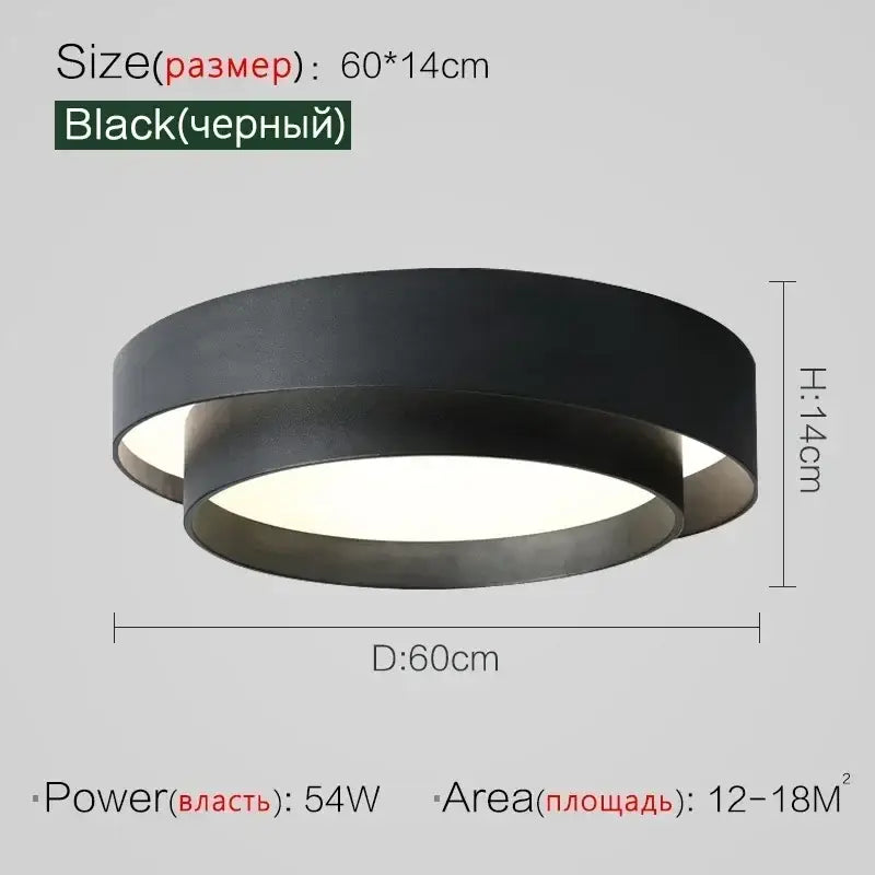 White Black Ceiling Light