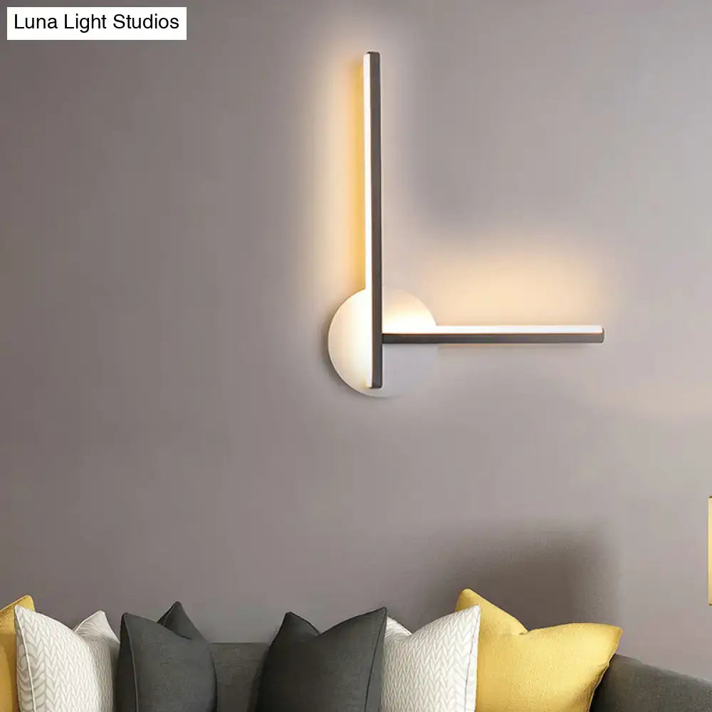 Black Linear Wall Light Acrylic Dual-Temp