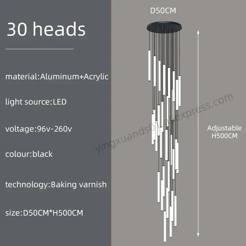 Black Loft Chandelier