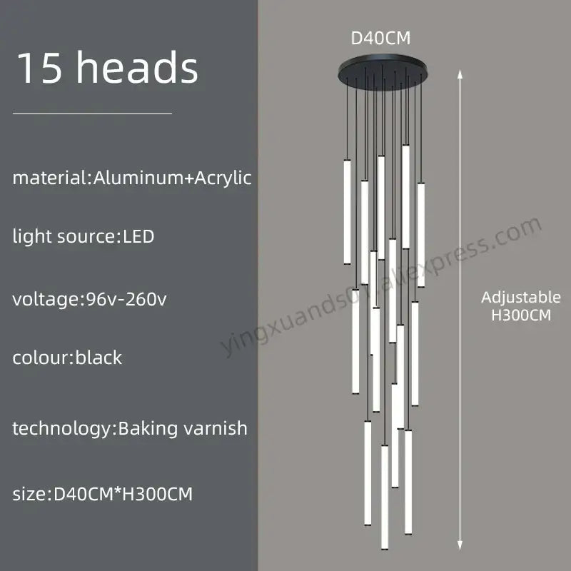 Black Loft Chandelier