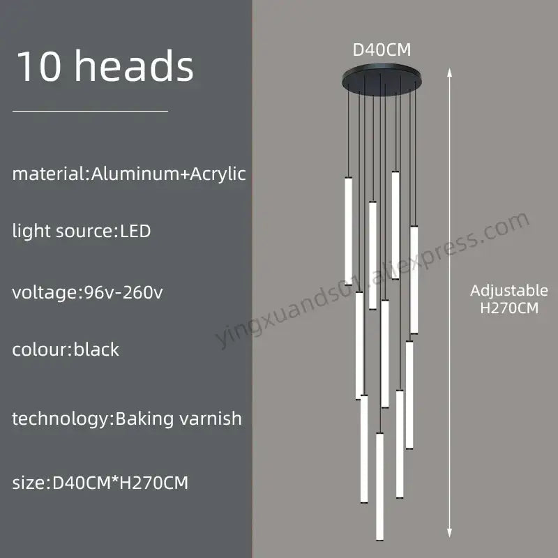 Black Loft Chandelier