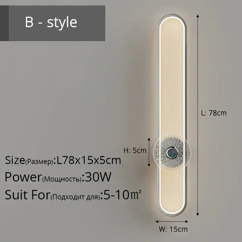 Silver LED Wall Light