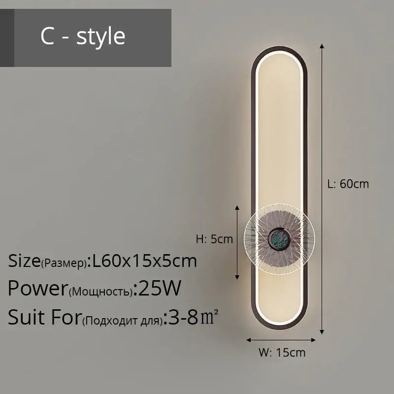 Silver LED Wall Light