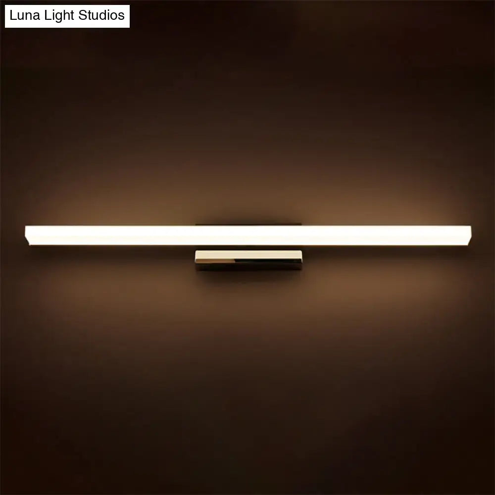 Silver LED Vanity Sconce
