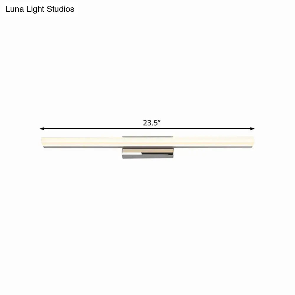 Silver LED Vanity Sconce