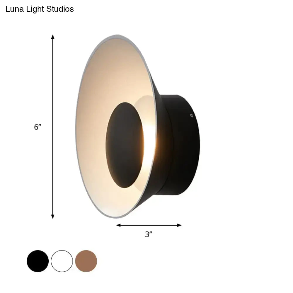 Black LED Industrial Drawing Room Sconce