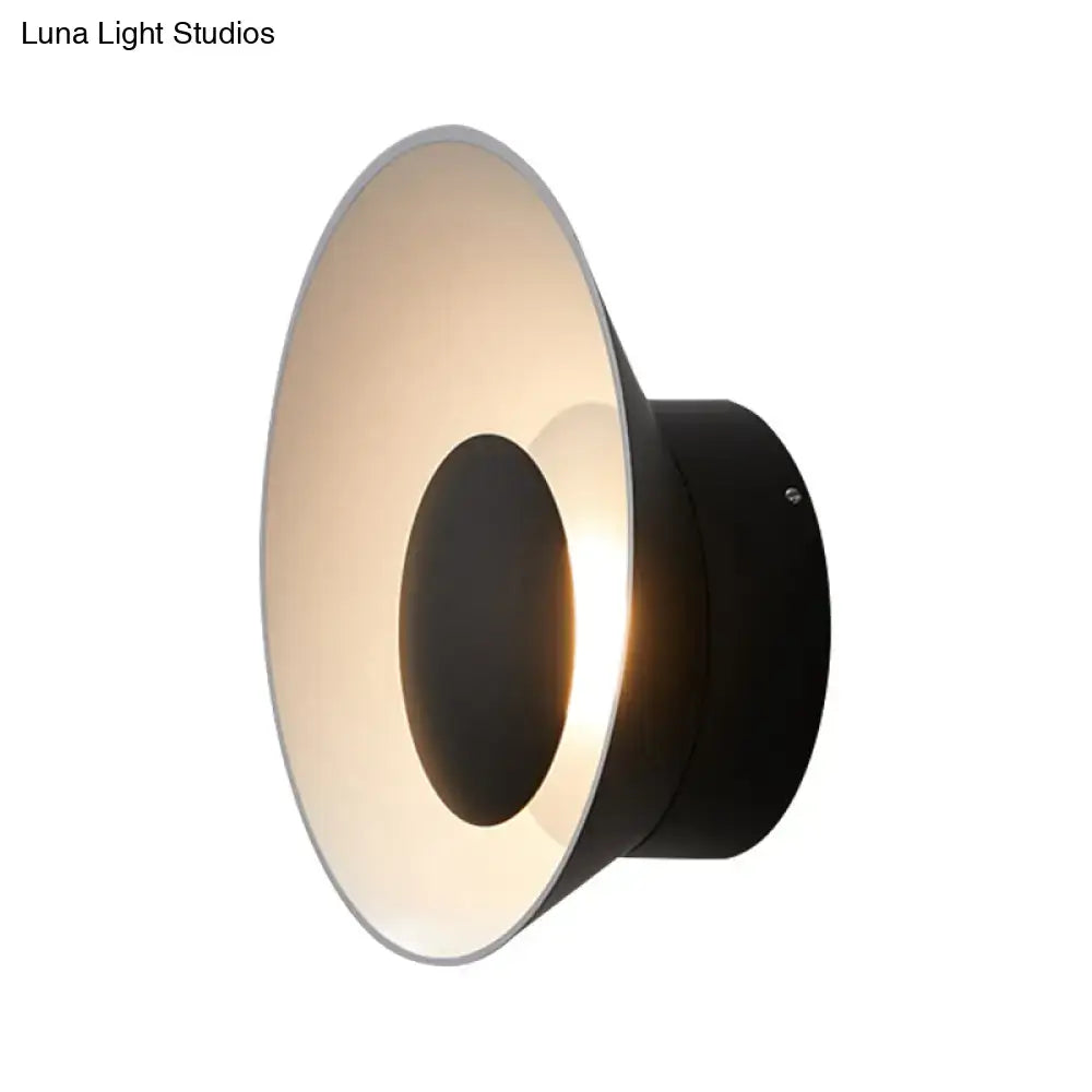 Black LED Industrial Drawing Room Sconce