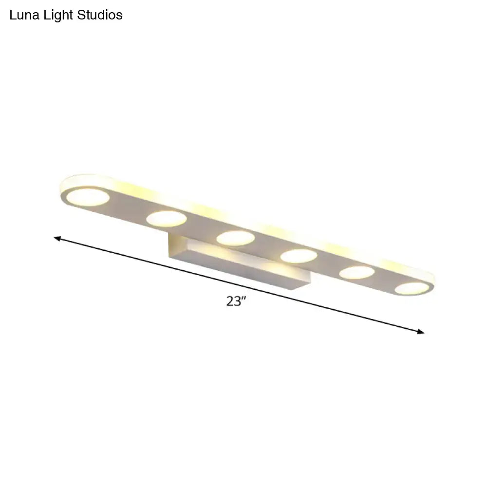 White Acrylic 23-Inch Vanity Light