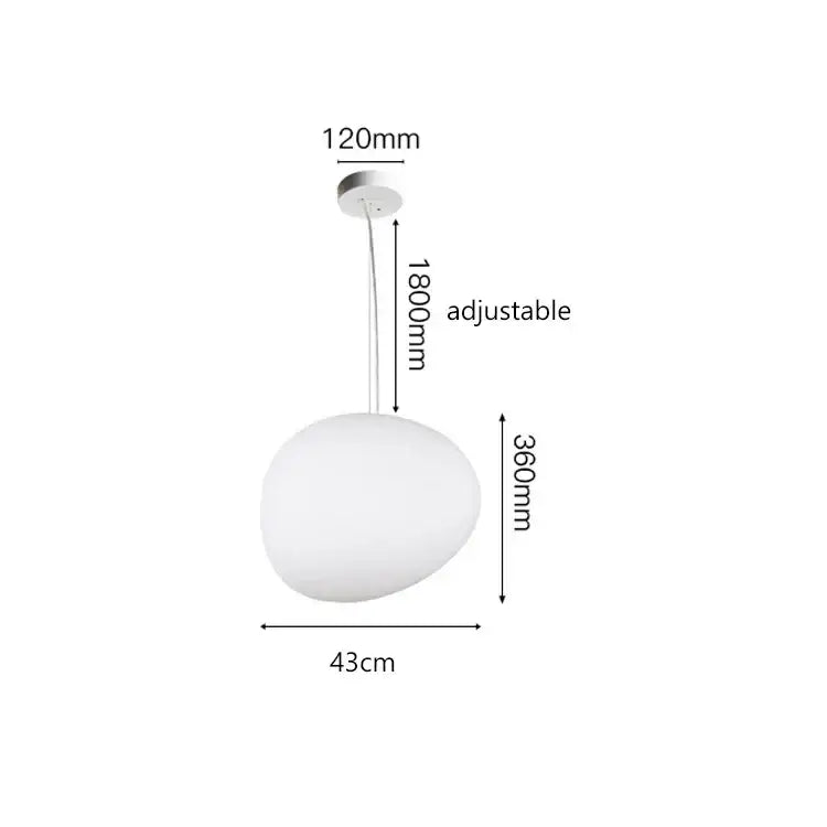 White Glass Ball 30-Head Dining Room Pendant