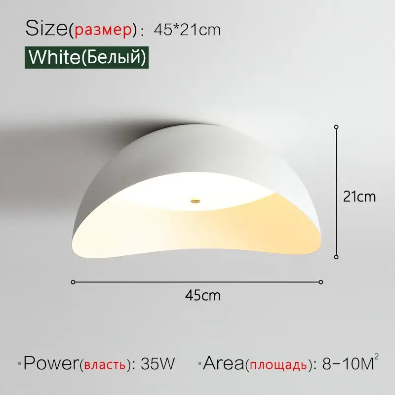 White Ingot Ceiling Lamp