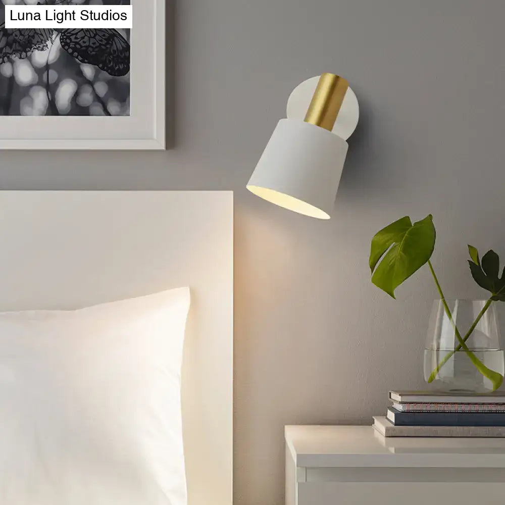 Mint Gold Drum Sconce