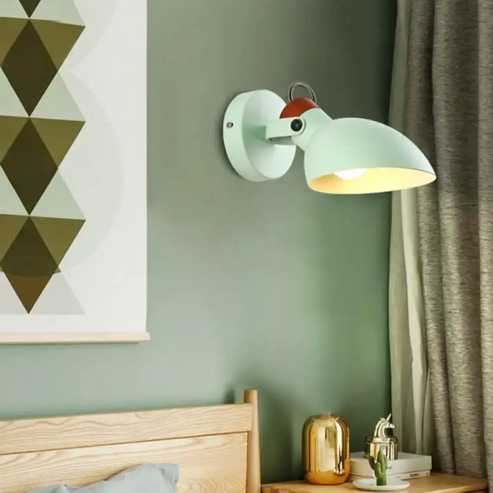 Green Adjustable Arm Sconce