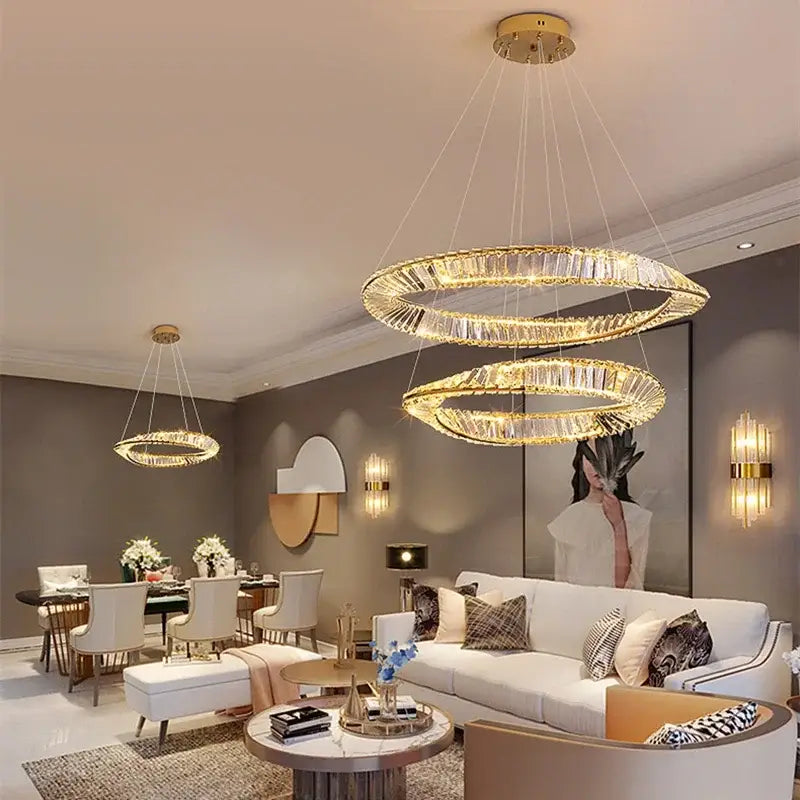 Gold Crystal 60cm Dining Chandelier