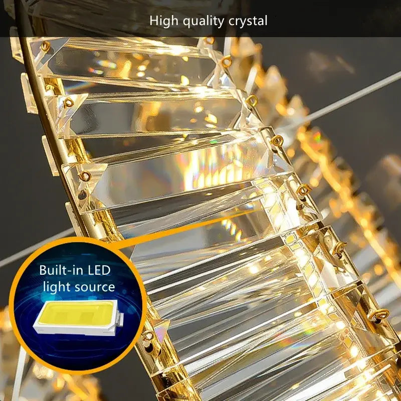 Gold Crystal 60cm Dining Chandelier