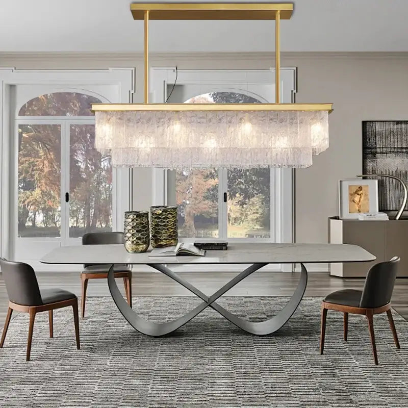 Gold Crystal Glass Chandelier Black or Gold Finish