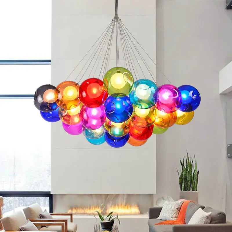 Multicolor Glass Chandelier