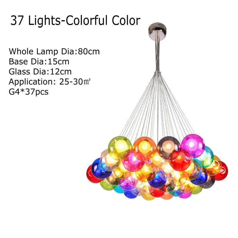 Multicolor Glass Chandelier