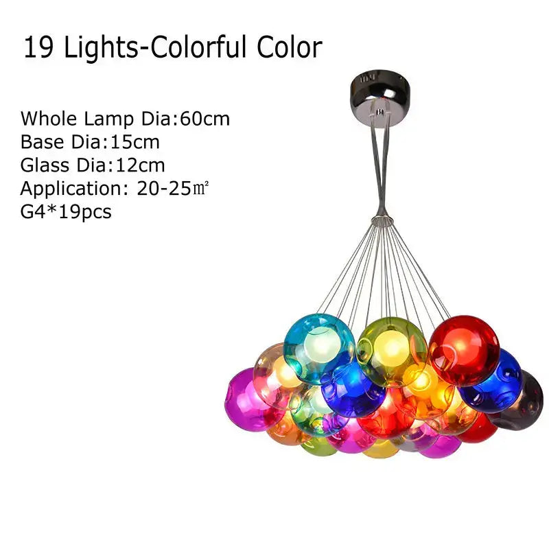 Multicolor Glass Chandelier