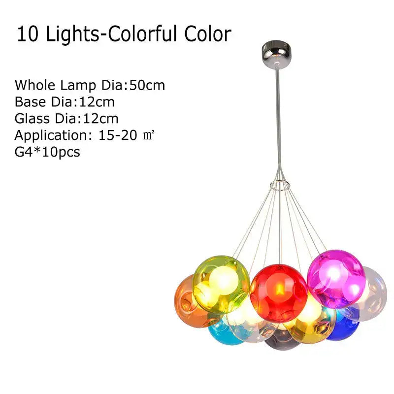 Multicolor Glass Chandelier