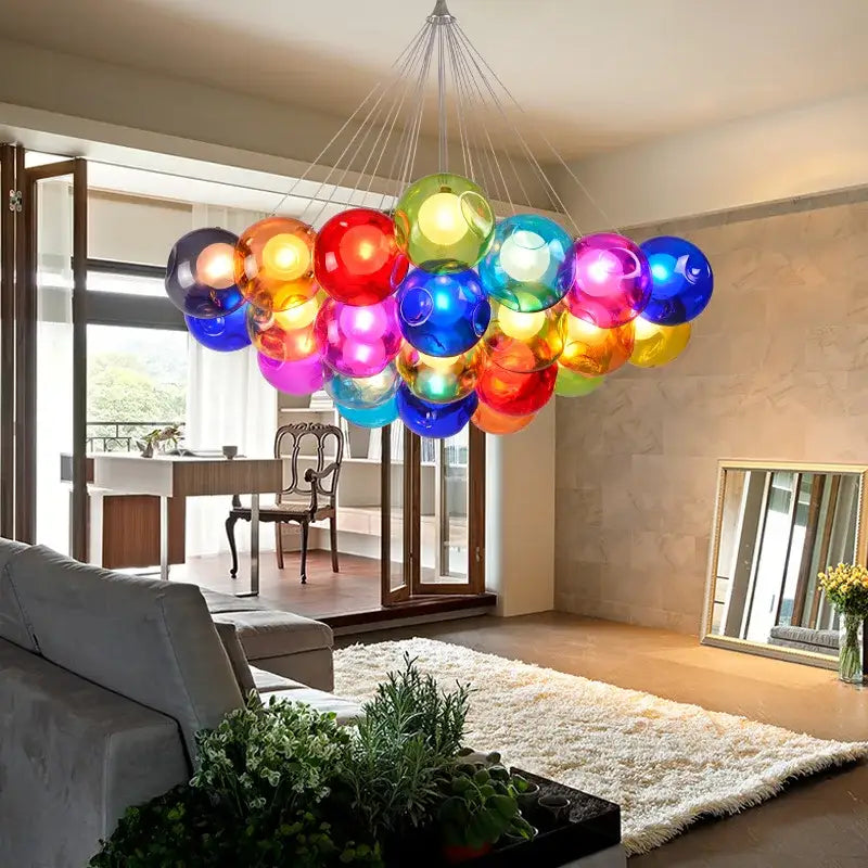 Multicolor Glass Chandelier