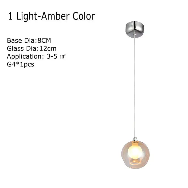 Multicolor Glass Chandelier
