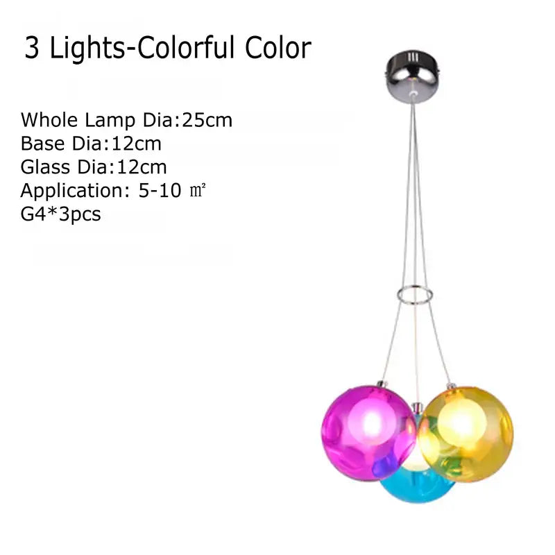 Multicolor Glass Chandelier