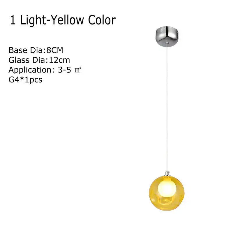 Multicolor Glass Chandelier