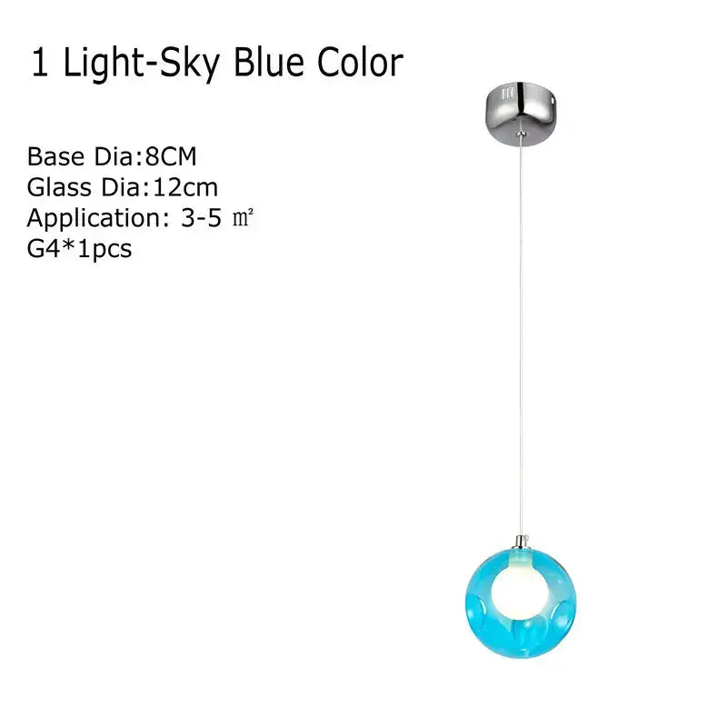 Multicolor Glass Chandelier