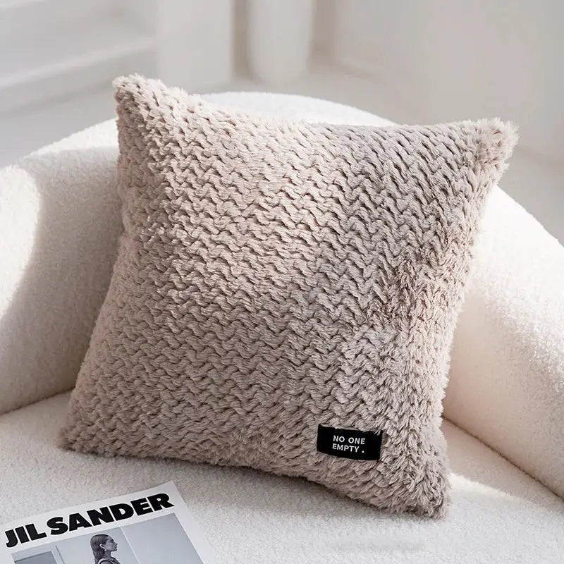 Neutral Geometric Cushion Cover